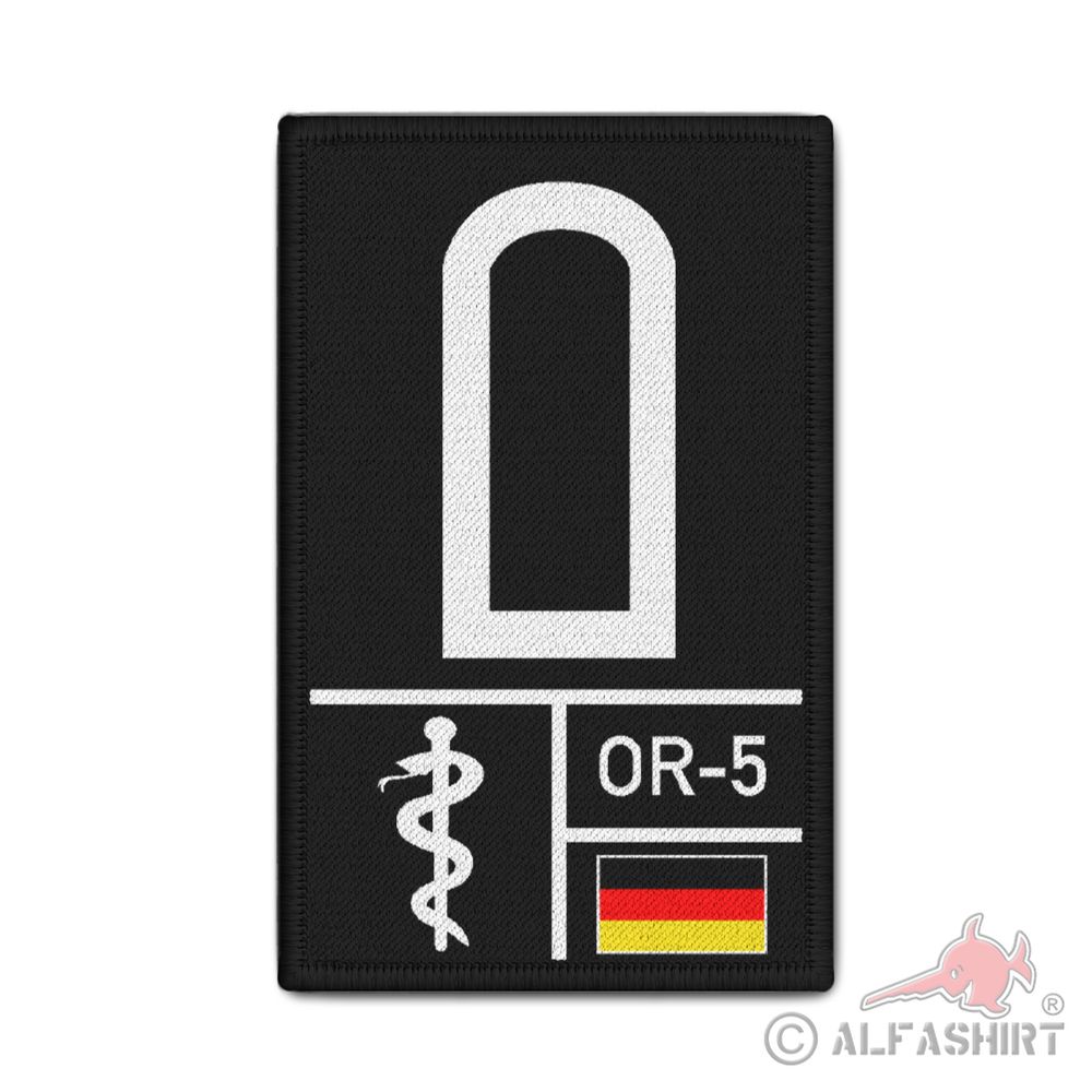 Rank Patch Sanitäter Dienstgrad Bundeswehr Personalisiert Arzt 9,8x6cm #40148