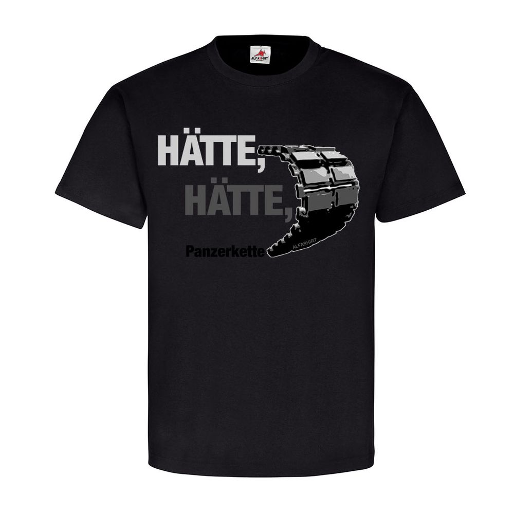 Hätte Hätte Panzerkette BW Leopard Panzer Panzermann Fahrrad Fun T Shirt #21574