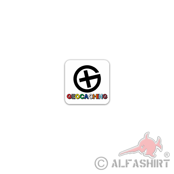 Aufkleber/Sticker Geocaching Geocache GPS Schnitzeljagd Schatz Hobby 7x7cm A3500