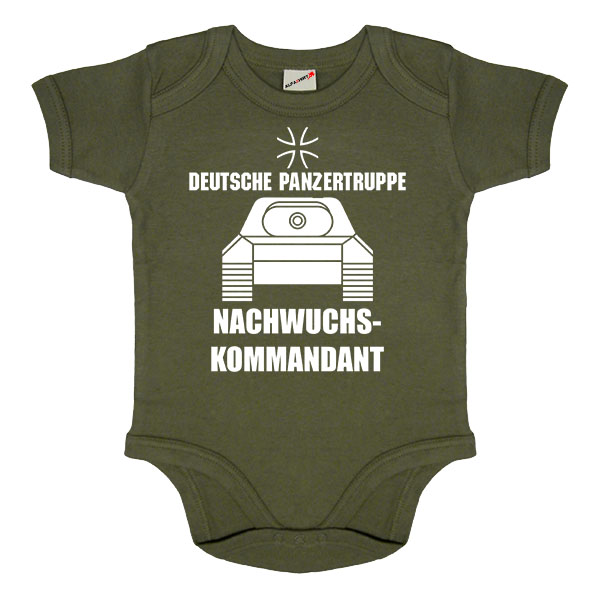 Baby Strampler Nachwuchs Kommandant Deutsche Panzertruppe Humor #30646