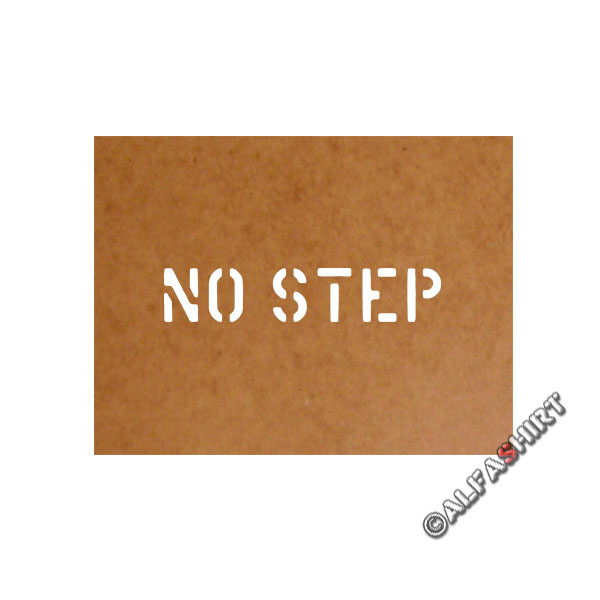 No Step Schablone Bundeswehr Ölkarton Lackierschablone 2,5x13cm #15134