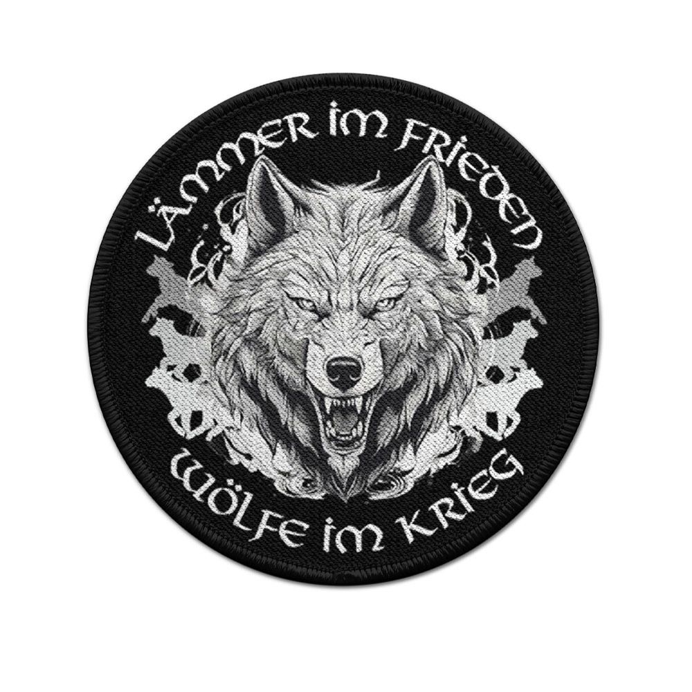 Patch 9cm Lambs in Peace Wolves at War Viking Warrior Fighters #42763