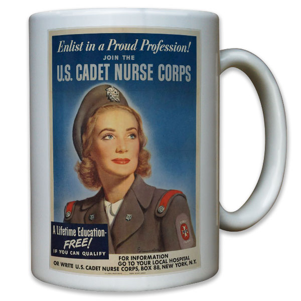 
	
US United States Cadet Nurse Corps USA Army Propaganda Plakat - Tasse #11561