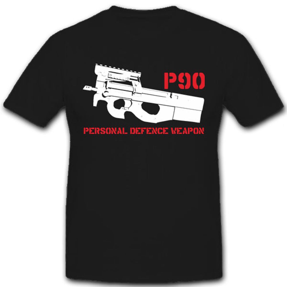 P90 Waffe Maschinen Pistole Personal Defence Weapon Spezial - T Shirt #7497