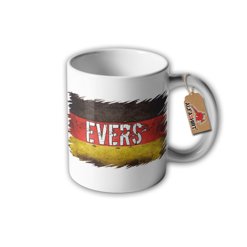 Tasse Evers Deutschland Fahne Flagge Kaffebecher Eigentum Personalisiert #31727