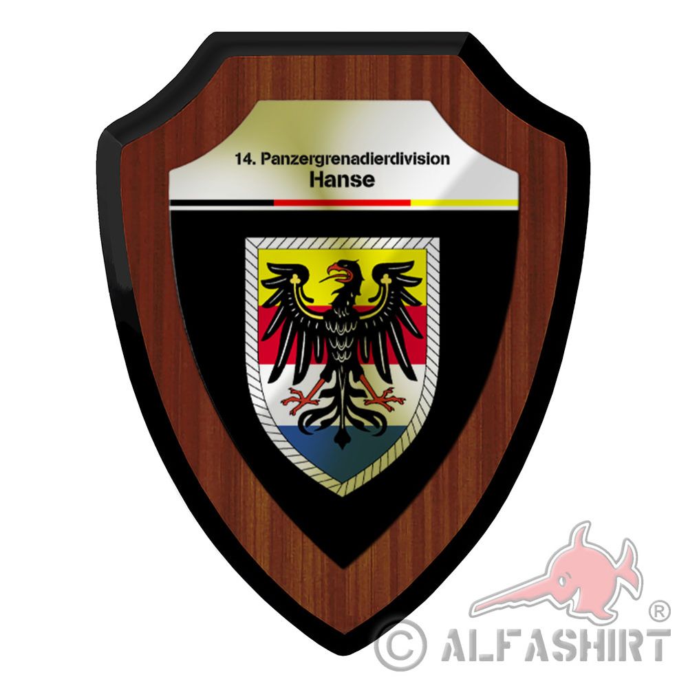 Heraldic shield 14 Panzergrenadier Division PzGrenDiv Hanse Neubrandenburg #42966