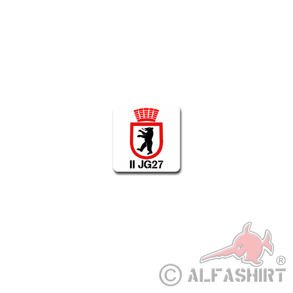 II JG 27 Sticker Luftwaffe WK2 Squadron 7x7cm # A3723