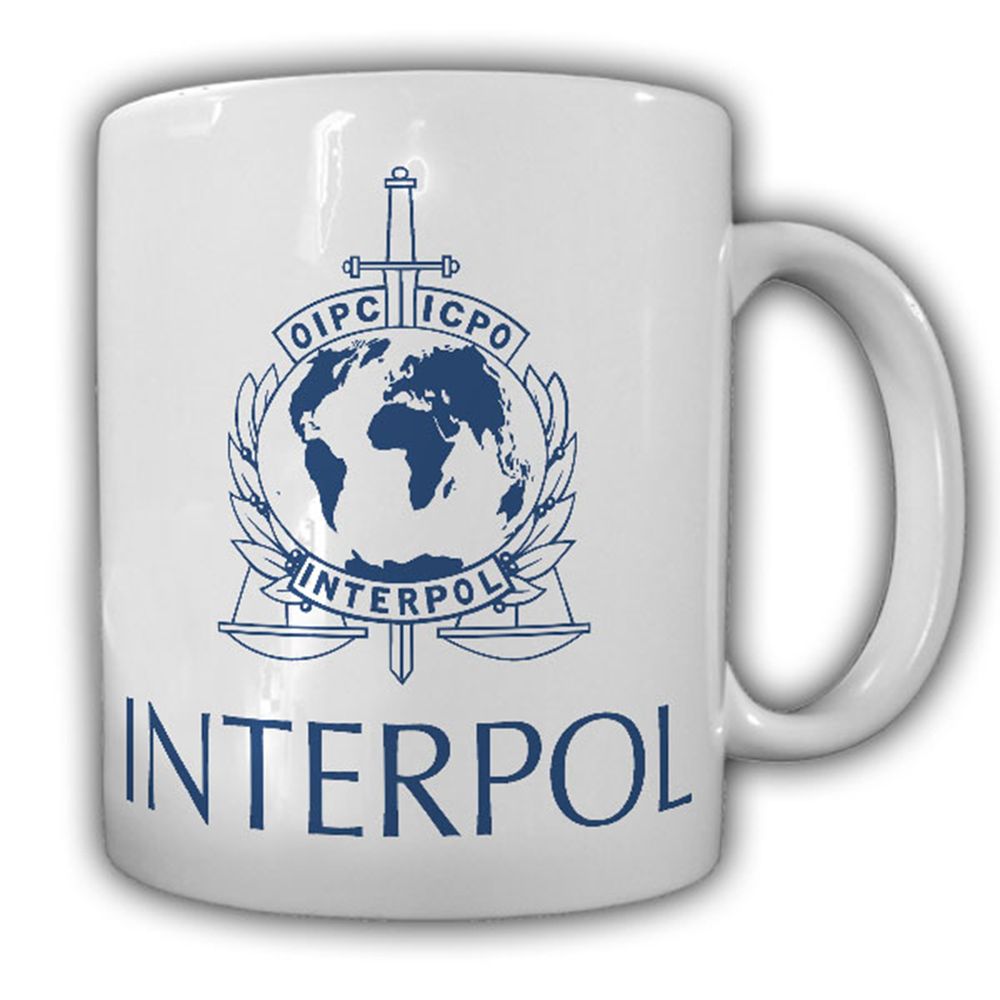 Interpol Polizei Internationale kriminalpolizeiliche Organisation Tasse #14208