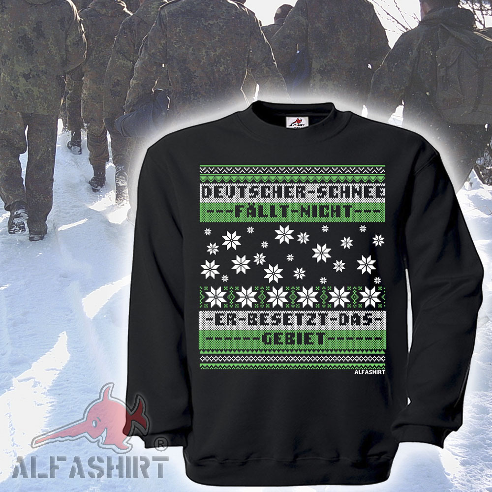 German snow does not fall he occupies the territory humor joke norwegian sweater pullover # 23452