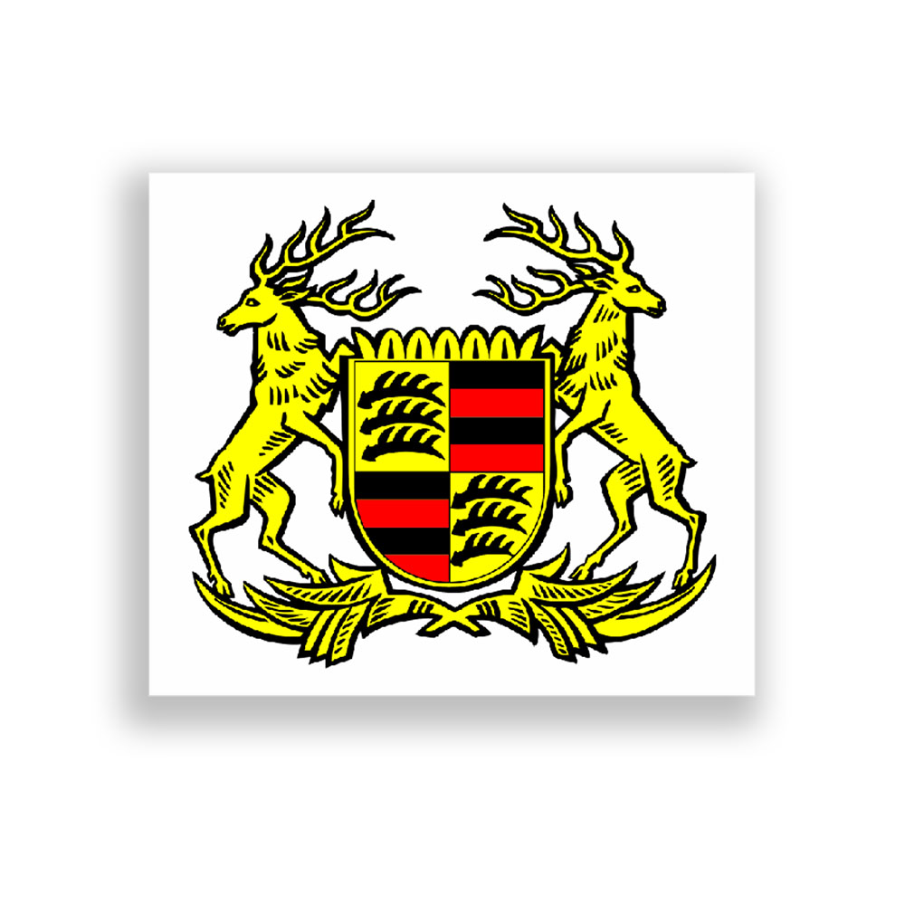Aufkleber/Sticker Volksstaat Württemberg Wappen Gliedstaat Stuttgart 8x7cm A3261
