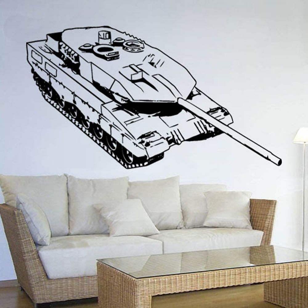 Panzer 2A6 Bundeswehr Moderner Kpz Kettenfahrzeug - (ca. 45x120cm schwarz) #3561