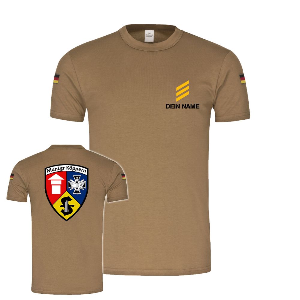 BW Tropenshirt personalisierbar Munitionslager MunLgr Hauptgefreiter HGfr #46515