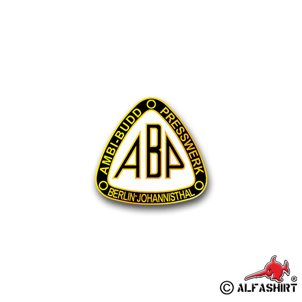 Sticker Ambi Budd Presswerk Berlin Johannisthal Company logo 7x7cm A1612