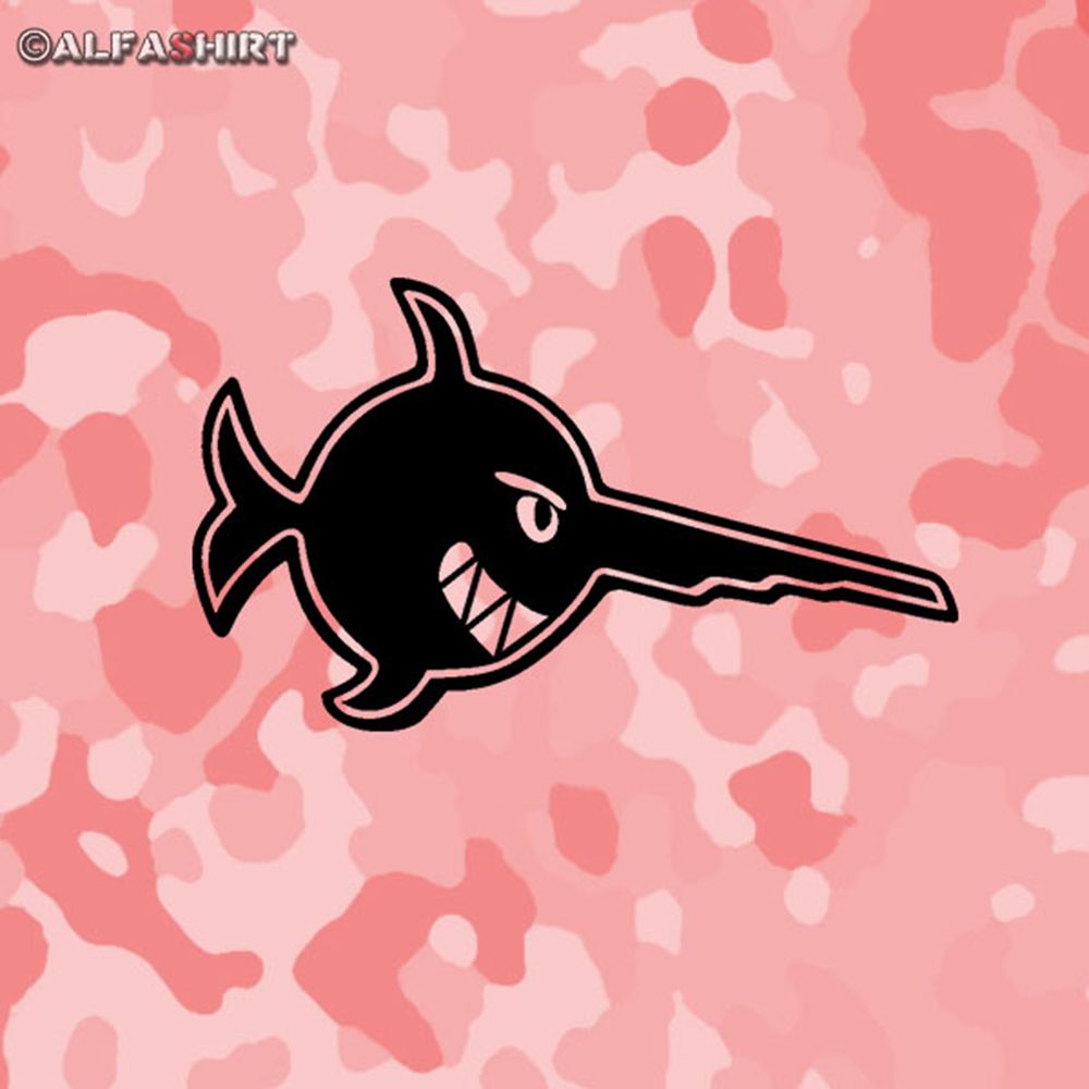 Sticker Badge Swordfish Sawfish U96 Fish Agressive 10x6cm # A540