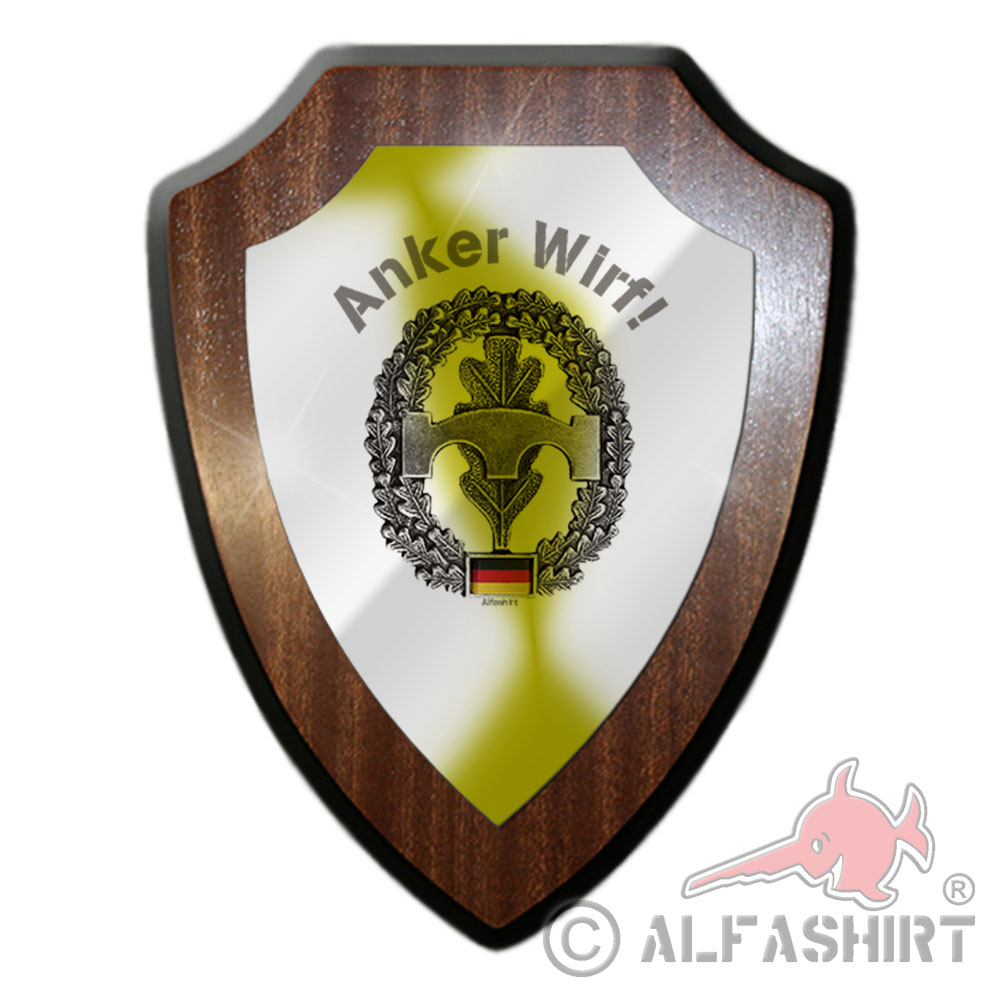 Heraldic shield luck off anchor Throw Type 2 Pioneers Bundeswehr Army Troop # 27067