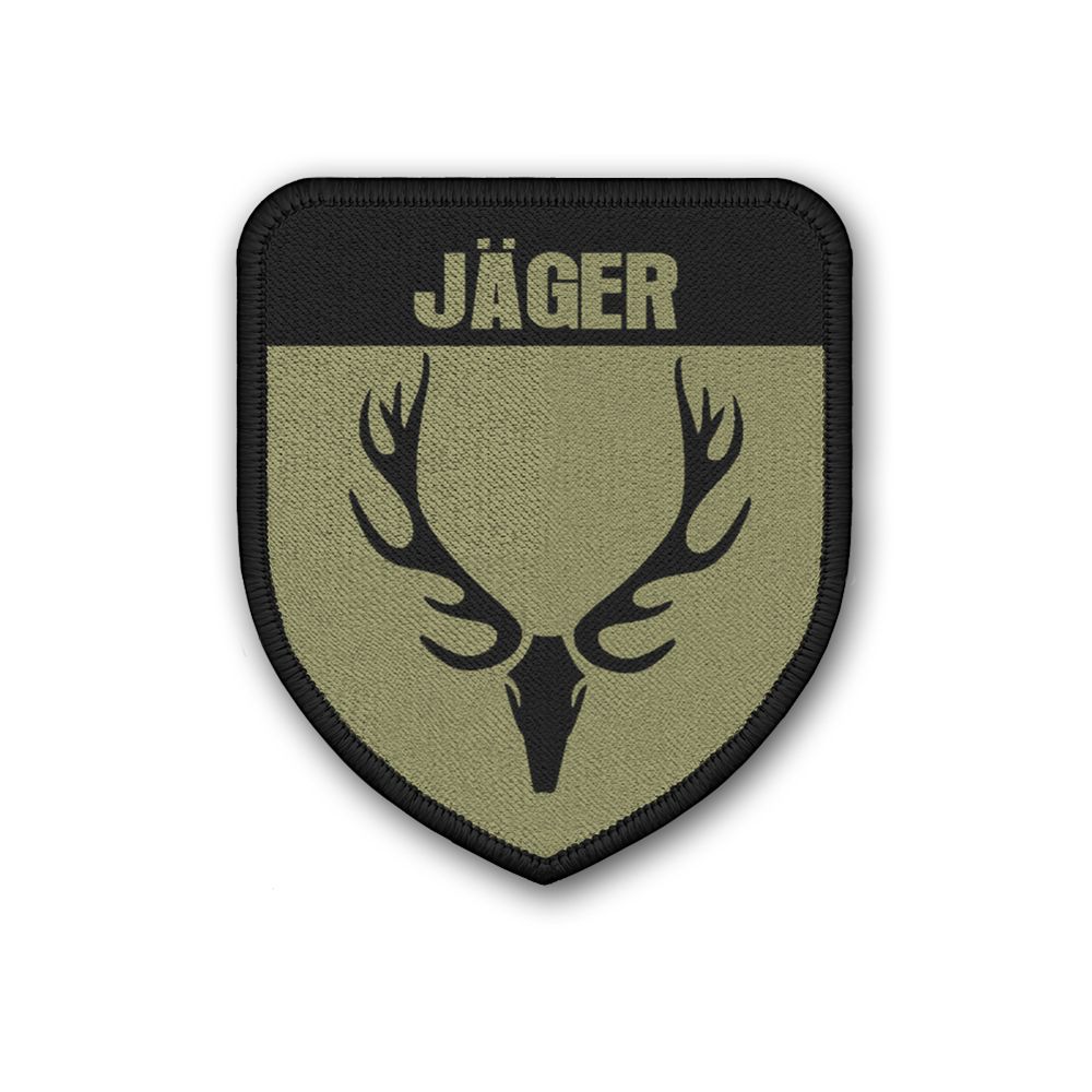 Patch Jäger Abzeichen Revier Förster Jagdschutz Hirsch Geweih Kopf #34684