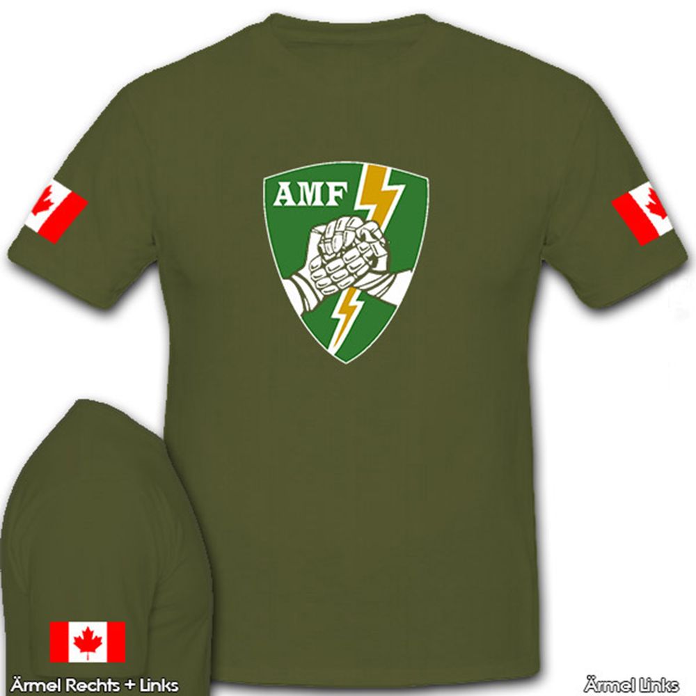 AMF ACE Mobile Force Canada Flag Military Unit - T Shirt #6867