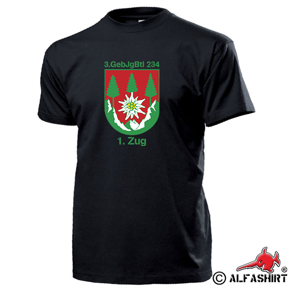 3.GebJgBtl 234 1Zug Gebirgsjägerbataillon Bundeswehr BW Kompanie T Shirt #16074