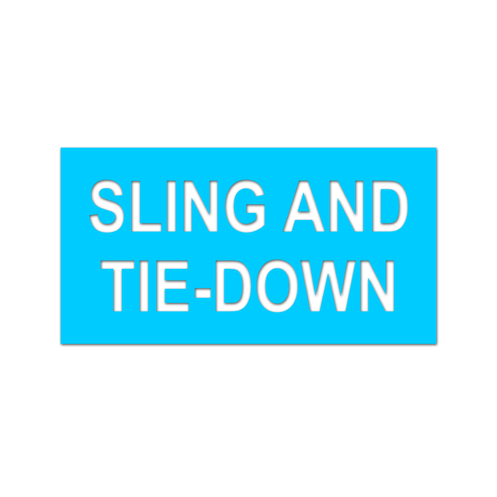 Paint stencil sticker Tie Down 1 for US HMMWV 15x6 cm#A6418