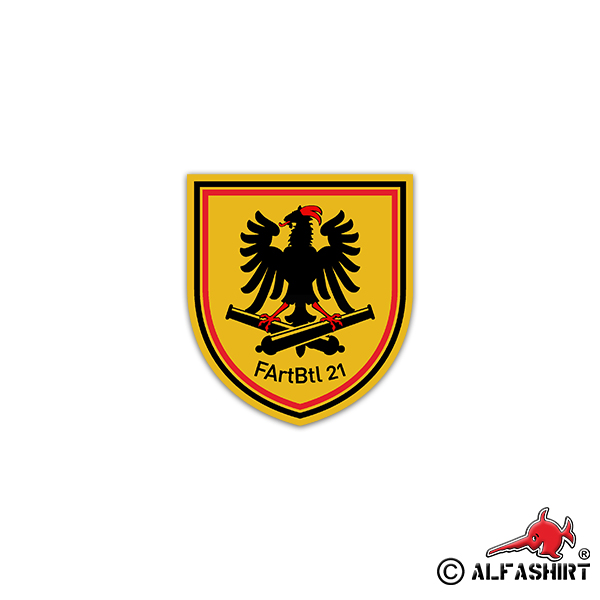 Sticker FArtBtl 21 Field Artillery Artillery 6x7cm A2179