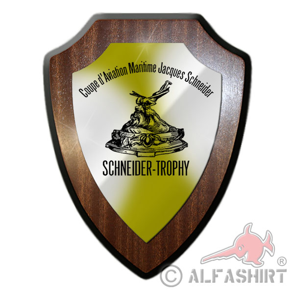 Wappenschild / Wandschild - Schneider Trophy Coupe d’Aviation Maritime Jacques Schneider Wasserflugzeuge Rennen Franzose Frankreich Schneider Cup Emblem #18880