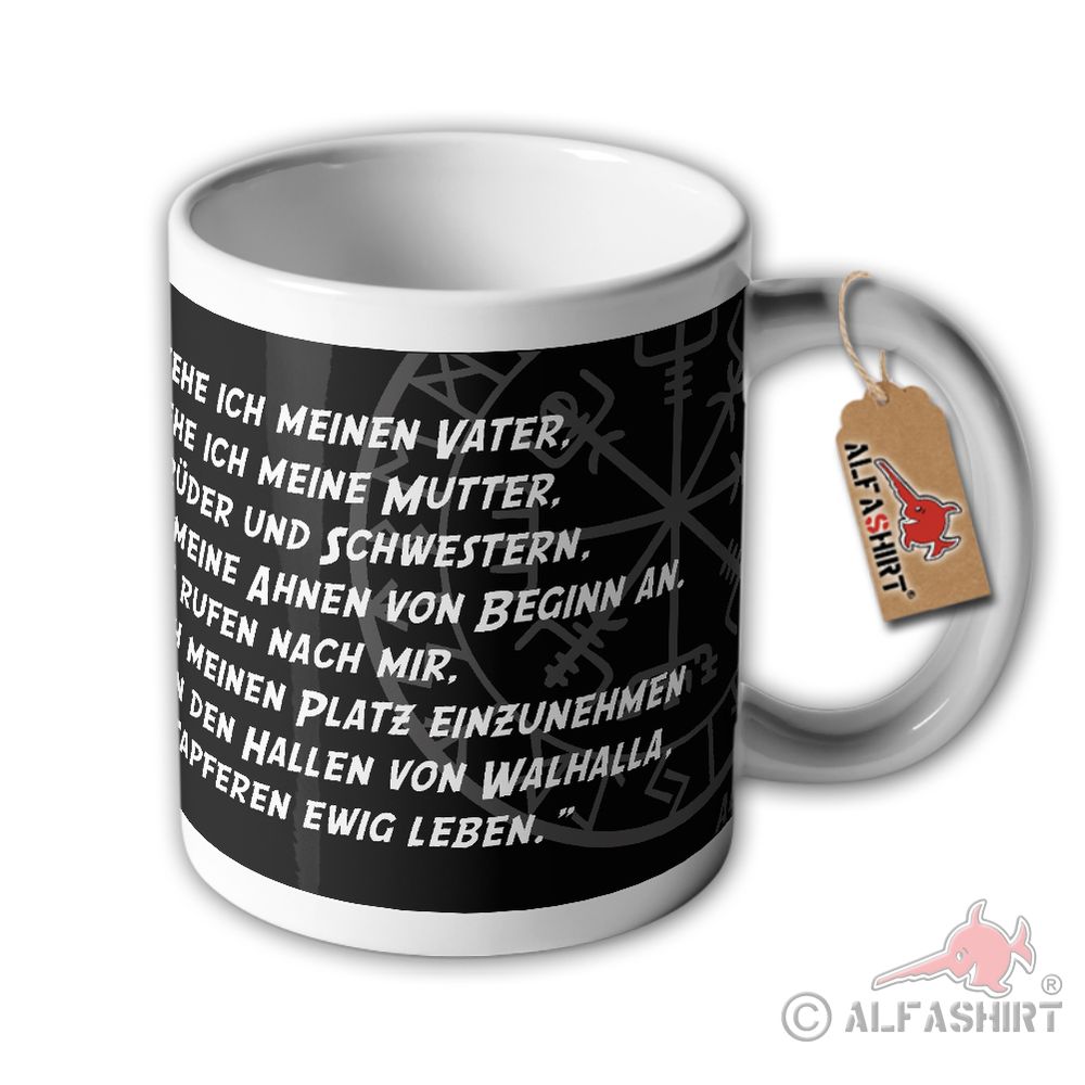 Tasse Wikinger Gebet Germanen Viking Nordmann Kaffee Tasse Alfashirt #34274