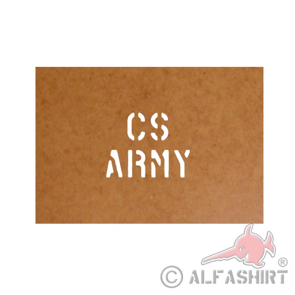 CS Army Lackierschablone Beschriftung Schablone Militär 2,5x11cm #30870