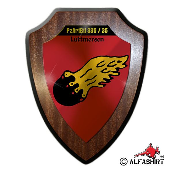Heraldic shield PzArtBtl 335 35 PzArtBtl Panzerartillerie battalion # 15965