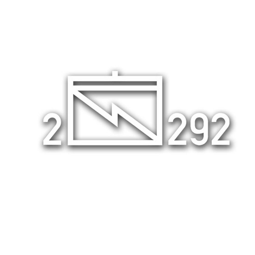 Aufkleber/Sticker 2 Fernmelde Btl 292 Stab Taktisches Zeichen BW 14x35cm A1432