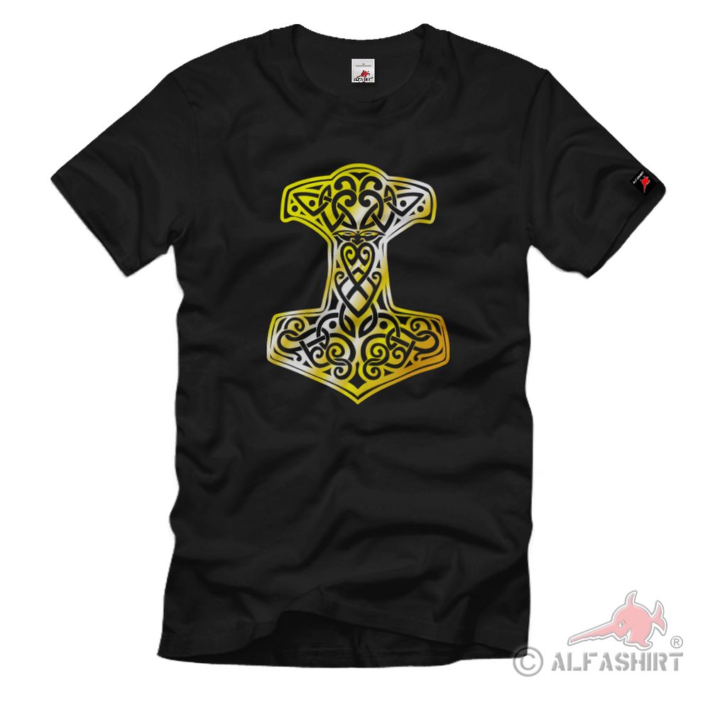 Thorshammer Hammer Mjölnir Gold Odin's Son - T Shirt # 53