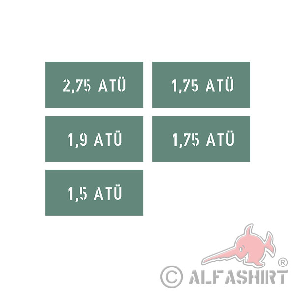 Lackierschablonen Aufkleber Luftdruck für Motorrad 5x 7x2cm #A3052