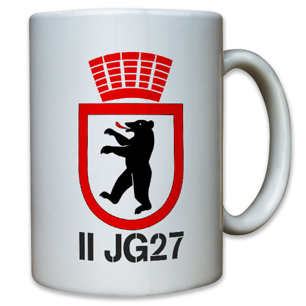 II JG 27 Jagdgeschwader Luftwaffe WK 2 WW II Wappen Abzeichen - Tasse #12908