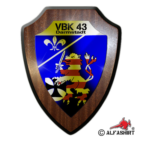 Heraldic shield - VBK 43 Darmstadt Defense District Command BW Coat of Arms # 17204