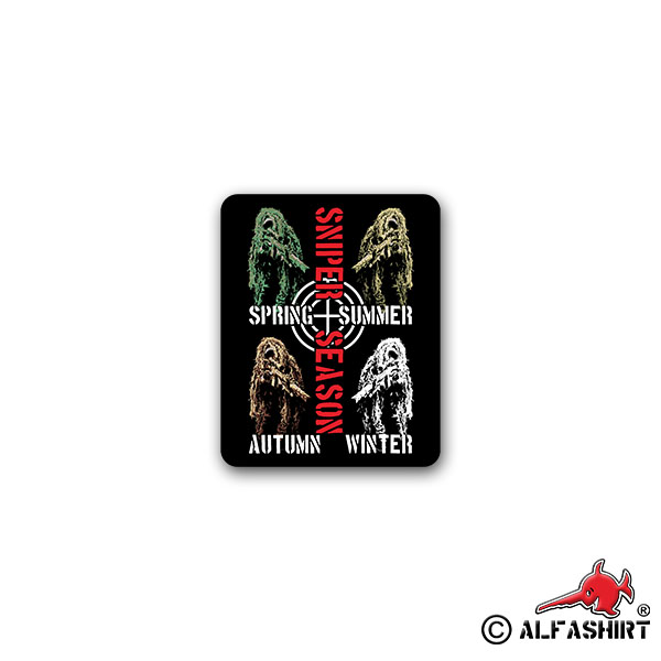 Aufkleber/Sticker Sniper Season Scharfschütze Militär military 6x7cm A2415