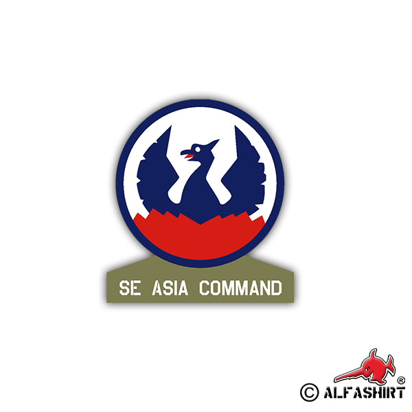 Aufkleber/Sticker SE Asia Command US Army USA Amerika Wappen 7x6,5cm A1107