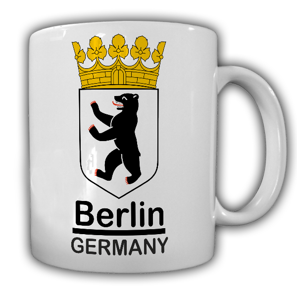 Tasse Deutschland Kaffebecher Landeswappen Hauptstadt Berlin Regierungsort#22312