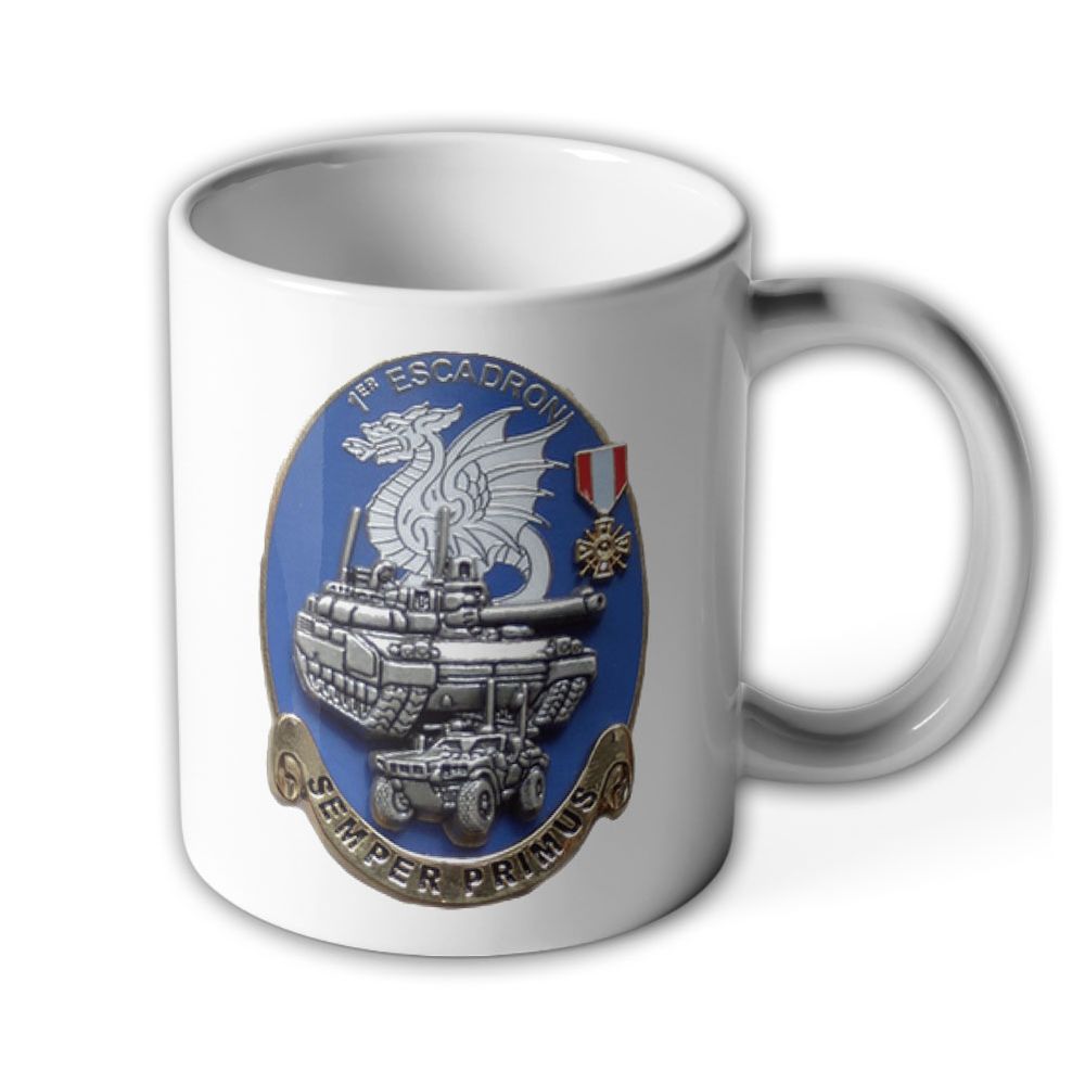Insigne 1eEsc 4e drag Semper Primus Escadron Drachen Panzer - Tasse #11862