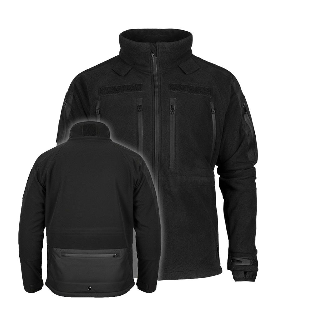 Premium Fleecejacke Tactical Kälteschutzjacke Schwarz Outdoor Wasserdicht #47247