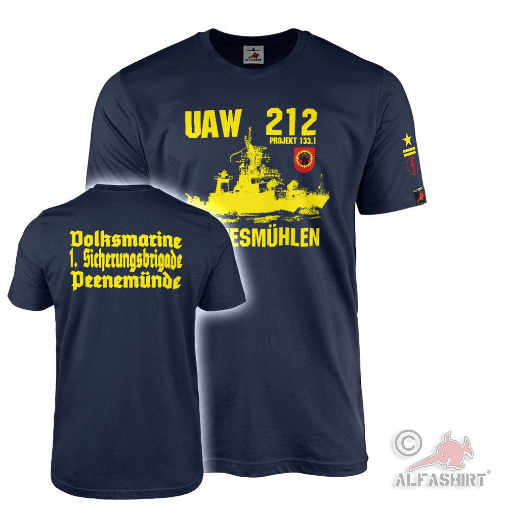 T-Shirt UAW 212 DDR Parchim-Klasse Küstenschiff VM Korvette Projekt Shirt #45372