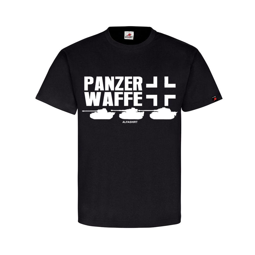 Panzer Waffe Panther Tiger Königstiger Panzerkampfwagen Umriss T Shirt #31697