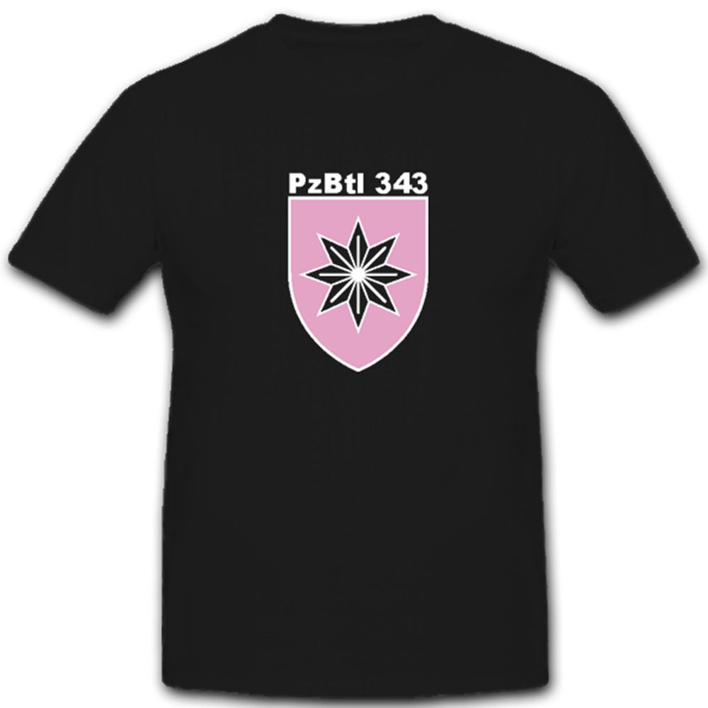 PzBtl 343 Panzerbataillon Bataillon Panzer Wappen Abzeichen - T Shirt #4880