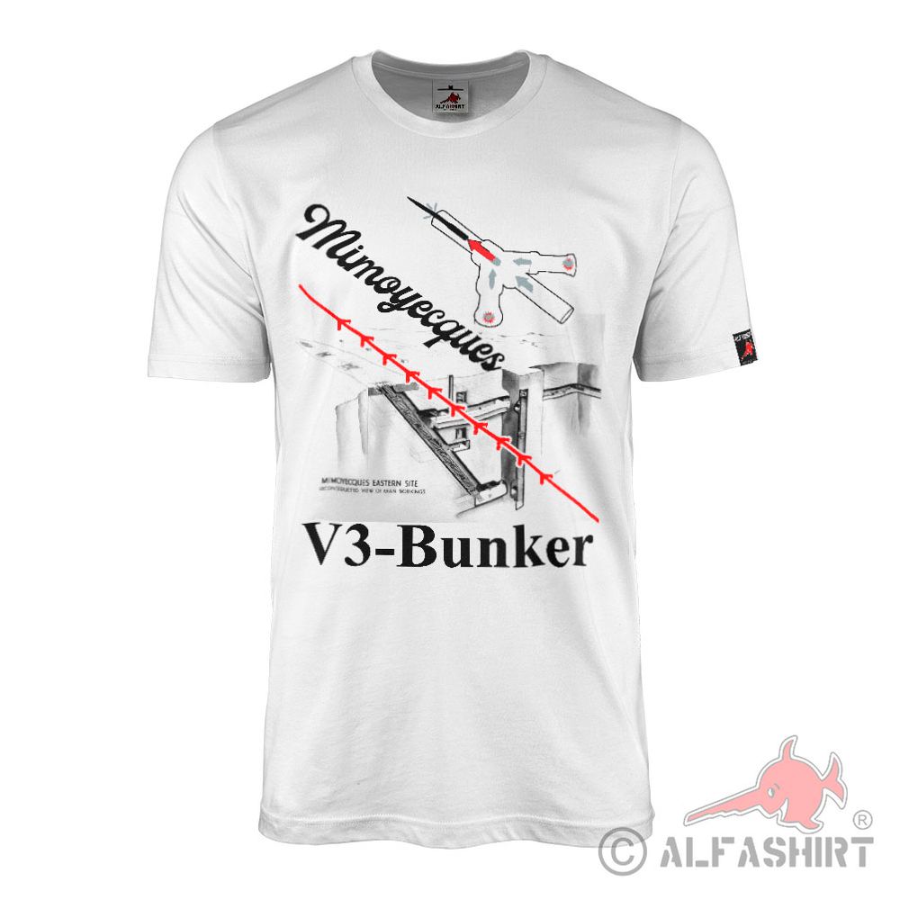 Mimoyecques V3-Bunker Super-Kanone Mehrkammerkanone Anlage WW2 T-Shirt#43242