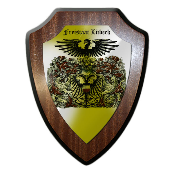 Wappenschild Freistaat Lübeck Hansestadt Wappen Abzeichen Tafel #20751
