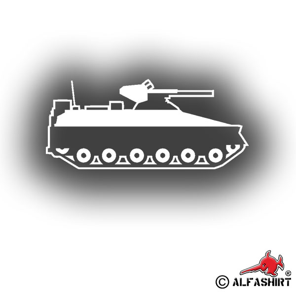 Sticker Spz Marder Panzergrenadier armored infantryman Granny 15x7cm A593