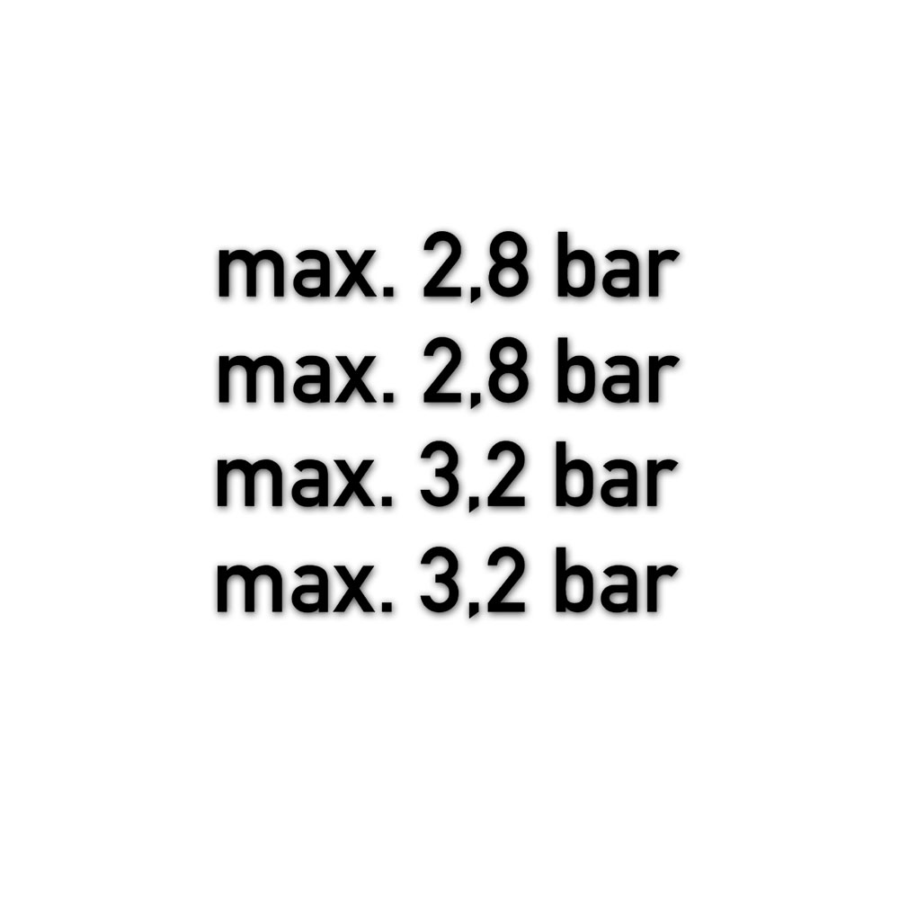 2,8bar und 3,2bar Reifendruck Aufkleber Bundeswehr Reifen-Druck 7x2cm  A5869
