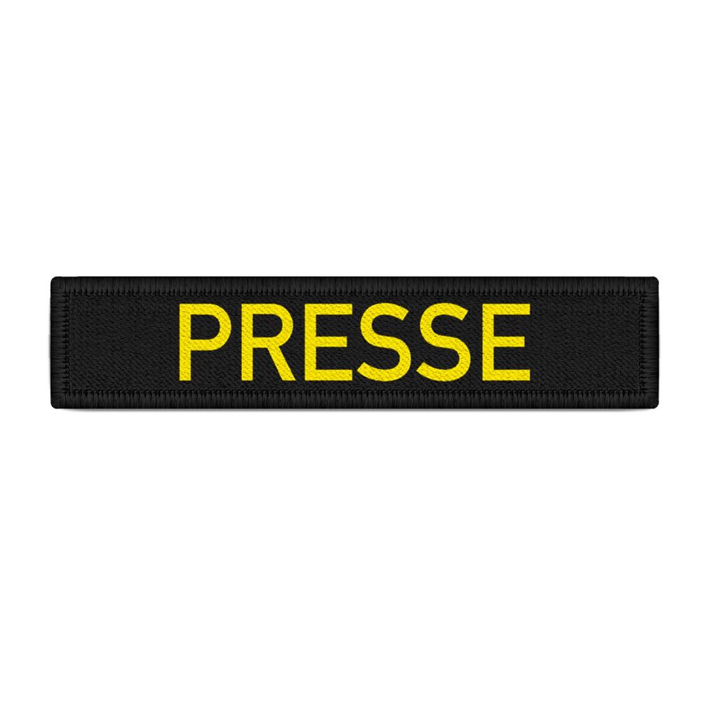 Patch Presse Aufnäher schwarz gelb Medien Nachrichten Reporter#47417