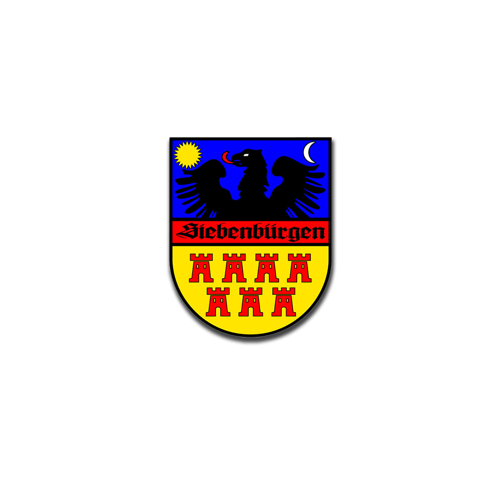 Transylvania coat of arms 8x6.5 Saxony Transylvania Romania home towers E5331