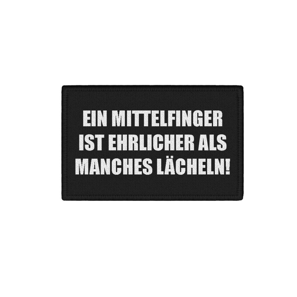 Patch A middle finger is more honest than some smiles saying 7.5x4.5cm # 34238