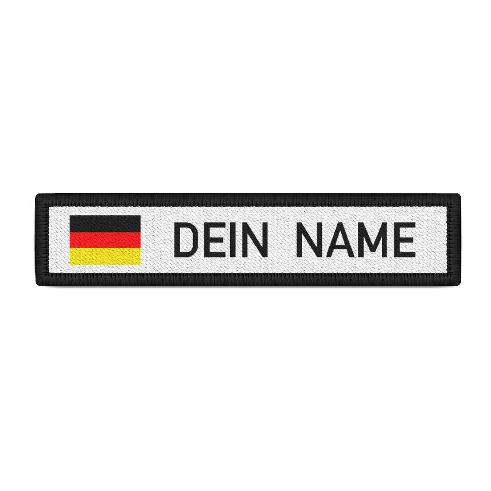Namenspatch BW Deutschland Weiss Name Patch Aufnäher Germany #32424