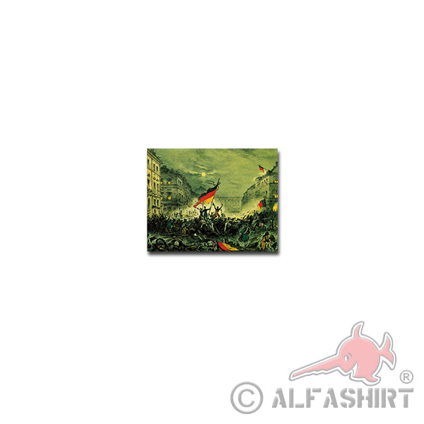 March Revolution Sticker German Revolution 1848 German 9x7cm # A3902